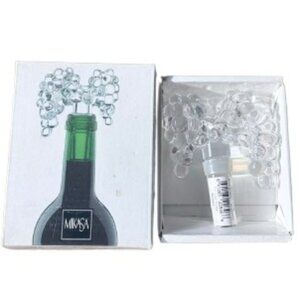 Mikasa Vintage Grapevine Austrian Crystal Bottle Stopper - NWT/NIB